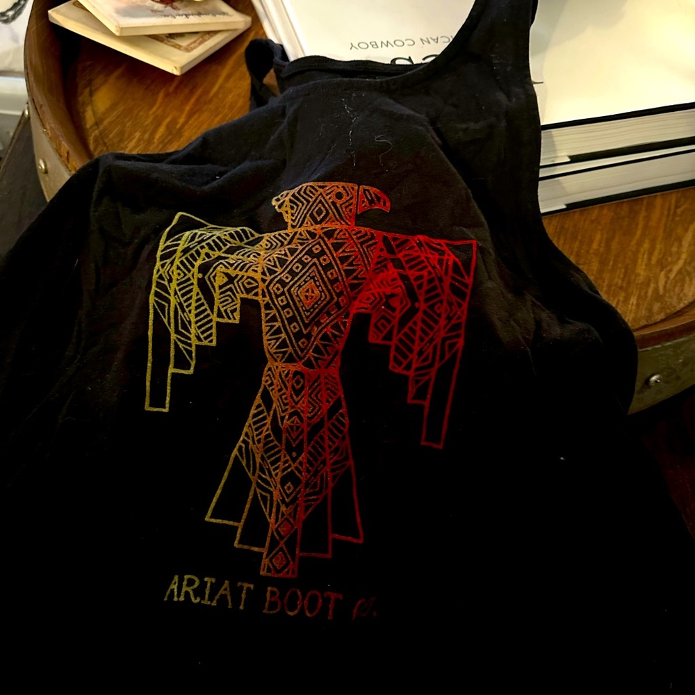 Ariat boot company graphic tank fits like large cute on